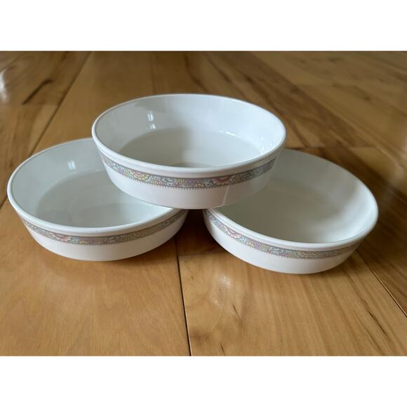 3 Centura by Corning SHANGRI LA Pattern 4 3/4" FRUIT / DESSERT BOWLS - Picture 1 of 7